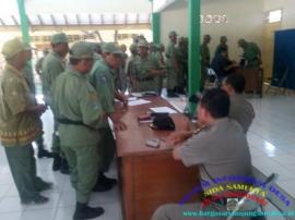 Seluruh LINMAS Desa Hargosari  Berpakaian Lengkap ke Desa Ngestirejo